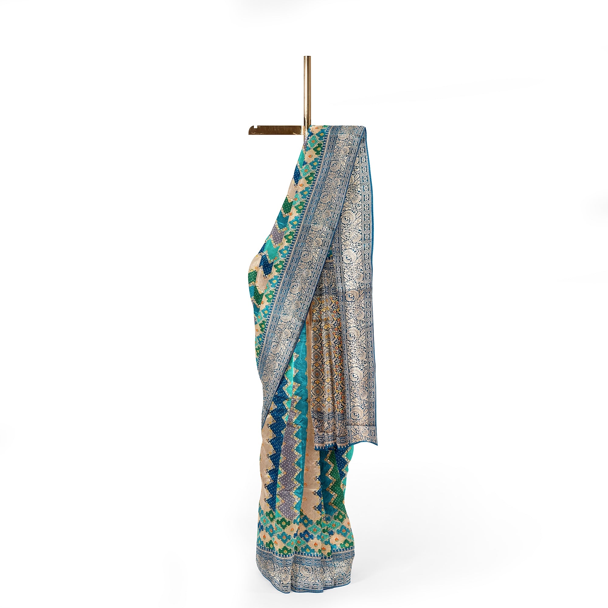 Ramablue Fancy Silk Saree with Subtle Shine – Elegant Festive Wear Saree Online