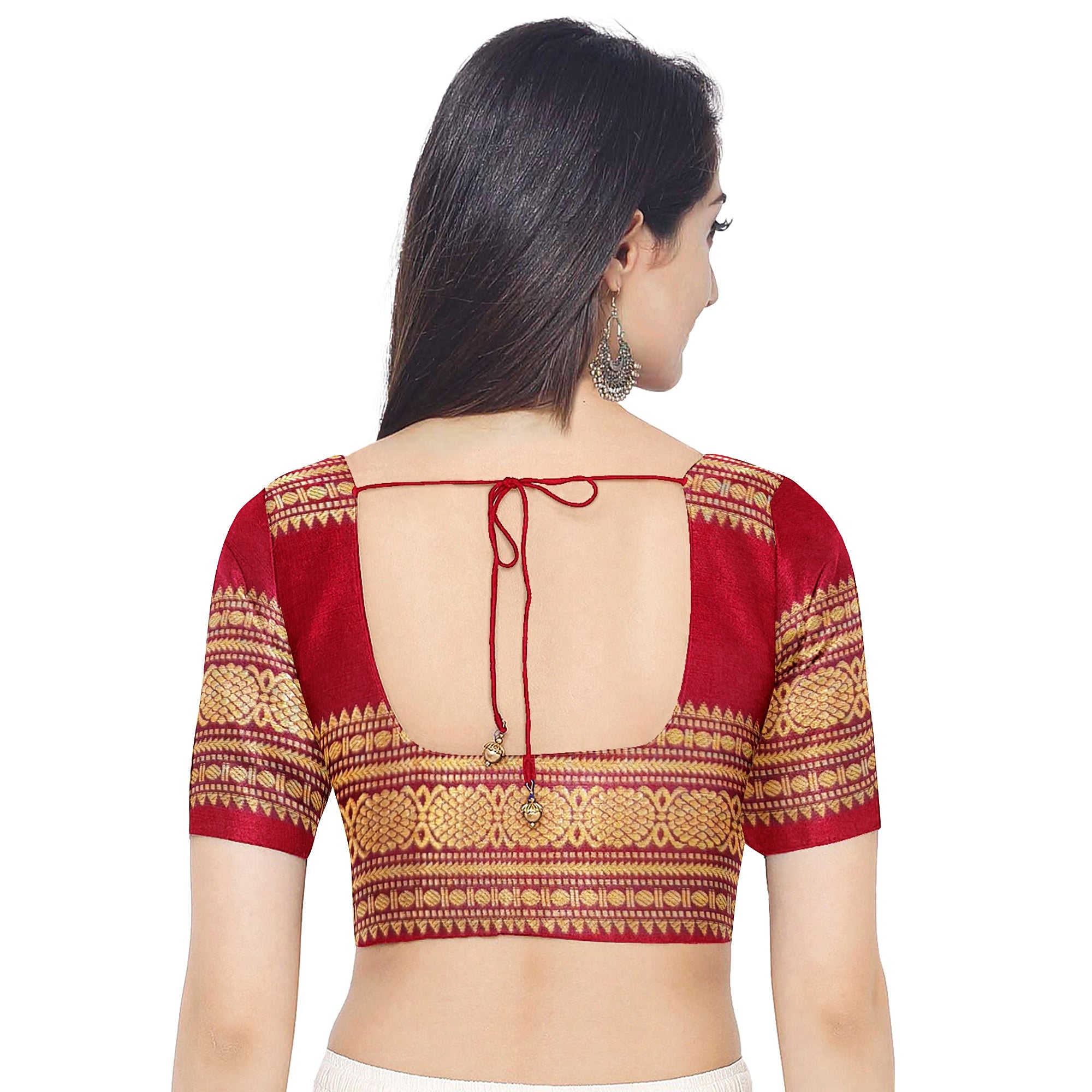 Chocolate Brown Kanjivaram Silk Saree with Maroon Bentex Zari Border – Pure Handloom Bridal Saree Online - New Sudarshan Silks`