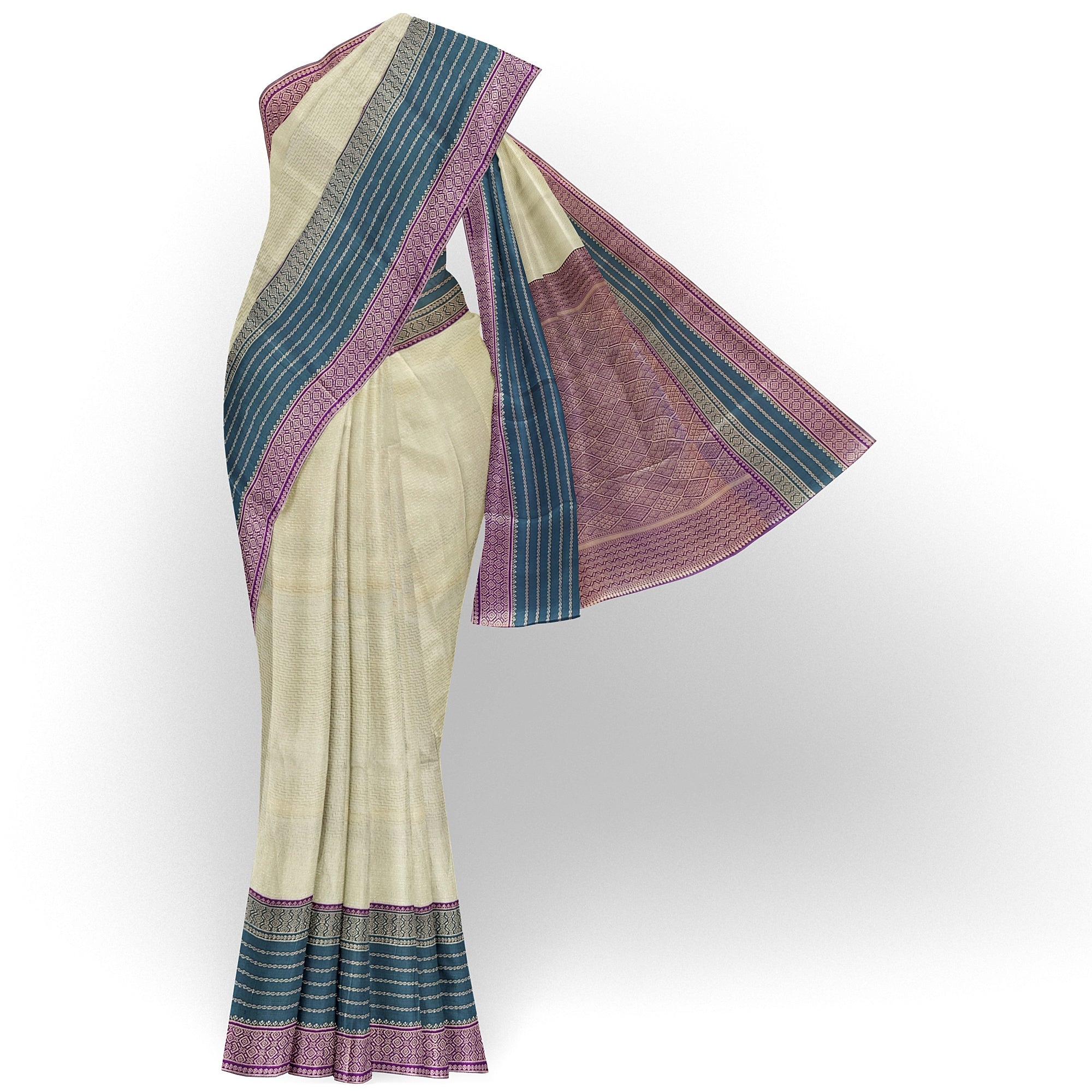 Semi Banaras Fancy Saree - Elegant Blend of Tradition and Style - New Sudarshan Silks`