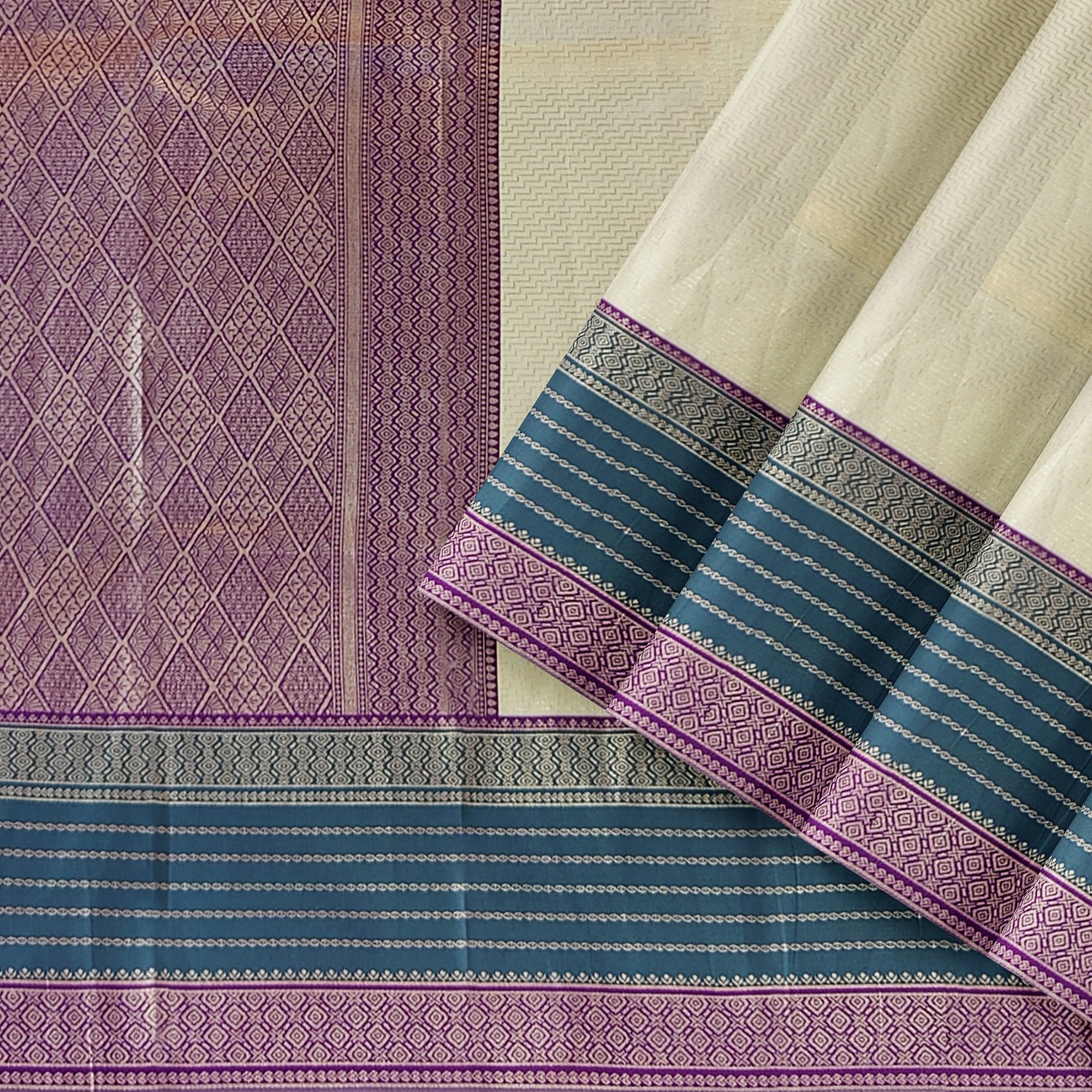 Semi Banaras Fancy Saree - Elegant Blend of Tradition and Style - New Sudarshan Silks`