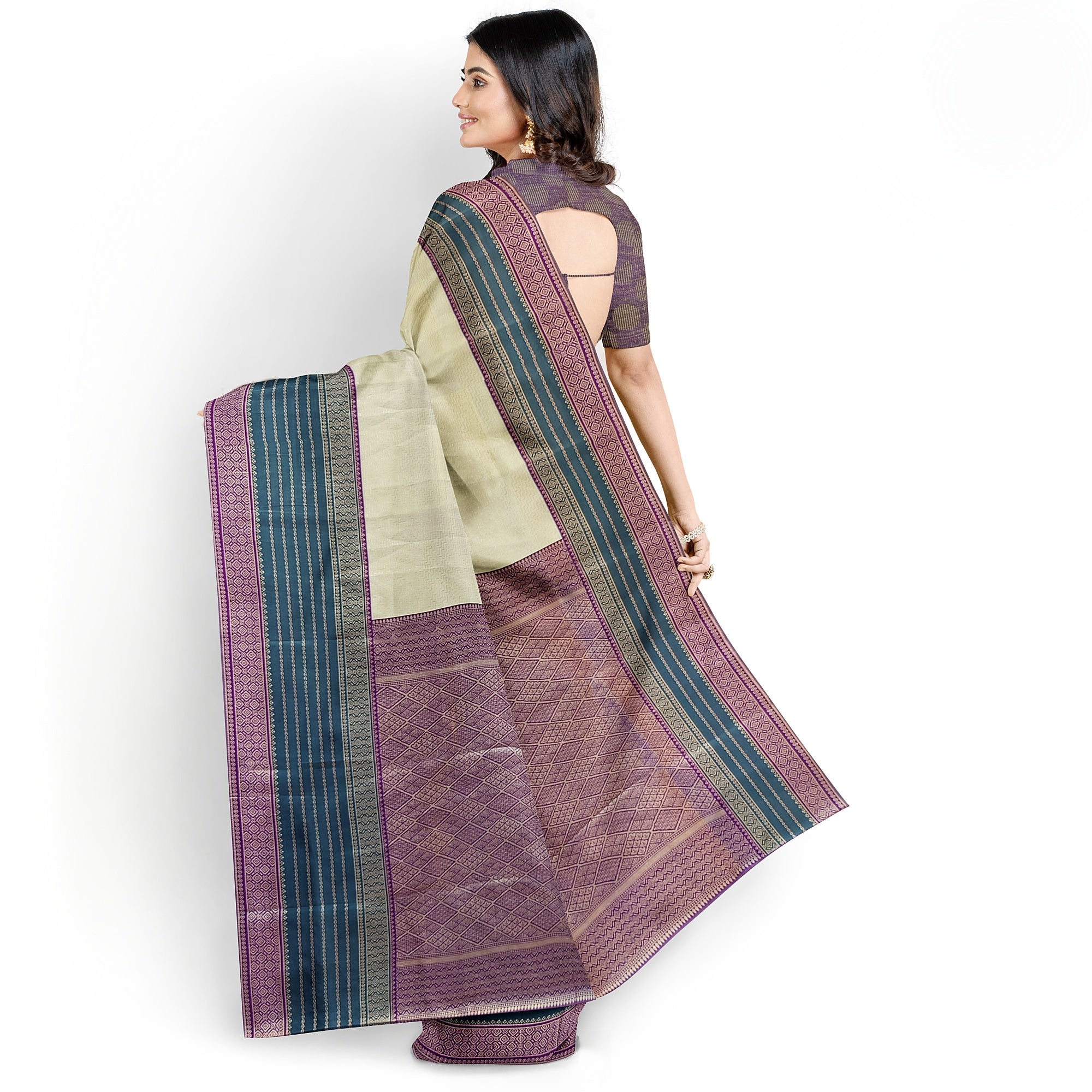 Semi Banaras Fancy Saree - Elegant Blend of Tradition and Style - New Sudarshan Silks`