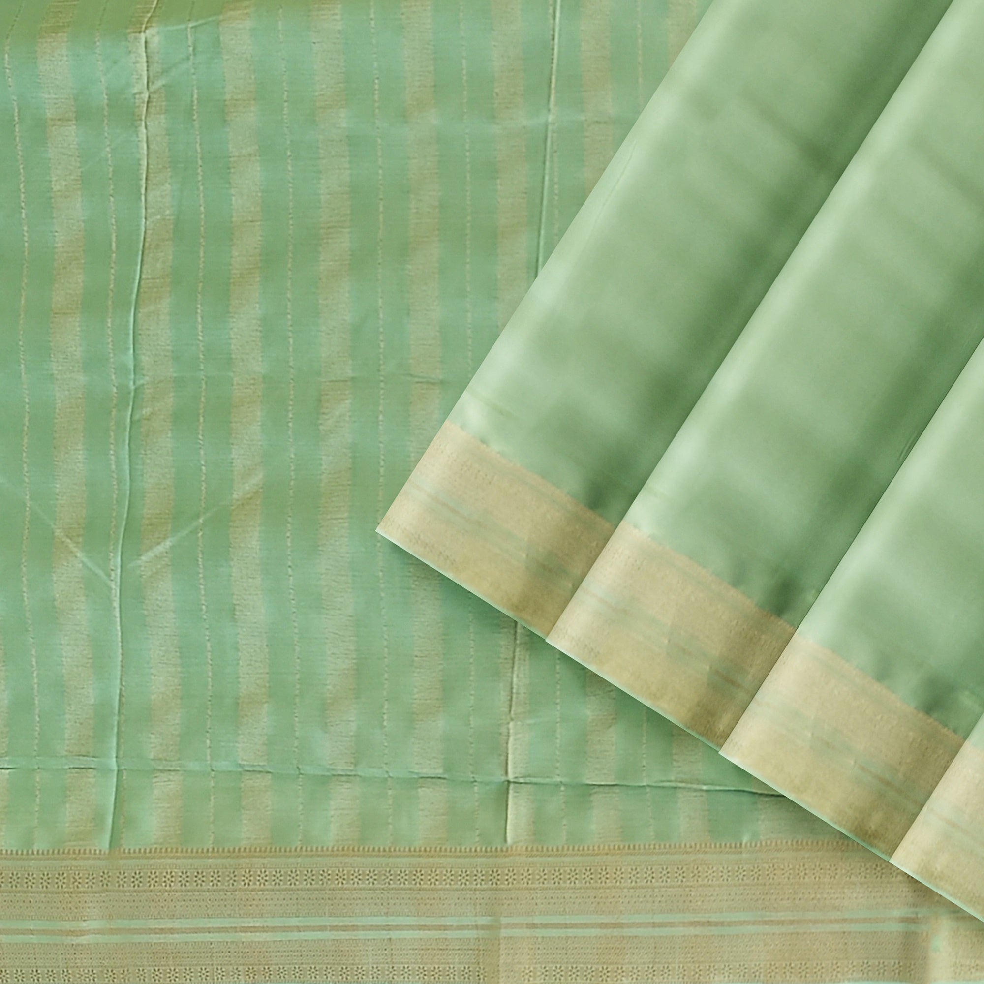 Pista Green Semi Mysore Silk Saree - Elegant and Timeless New Arrival - New Sudarshan Silks`