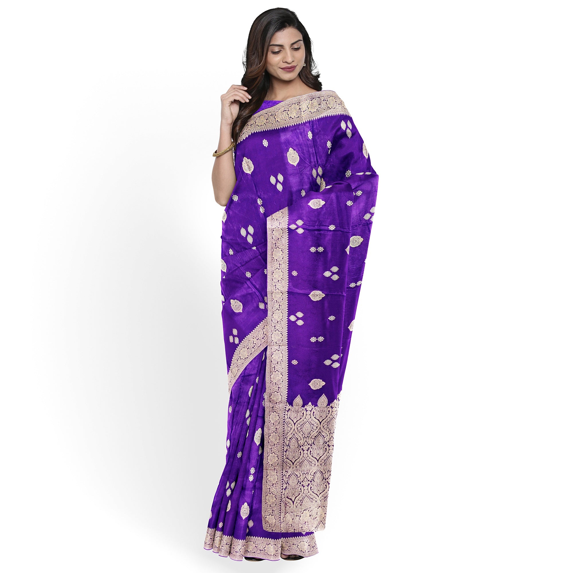 Purple Raw Silk Saree – Luxurious Traditional Saree for Weddings and Festivities