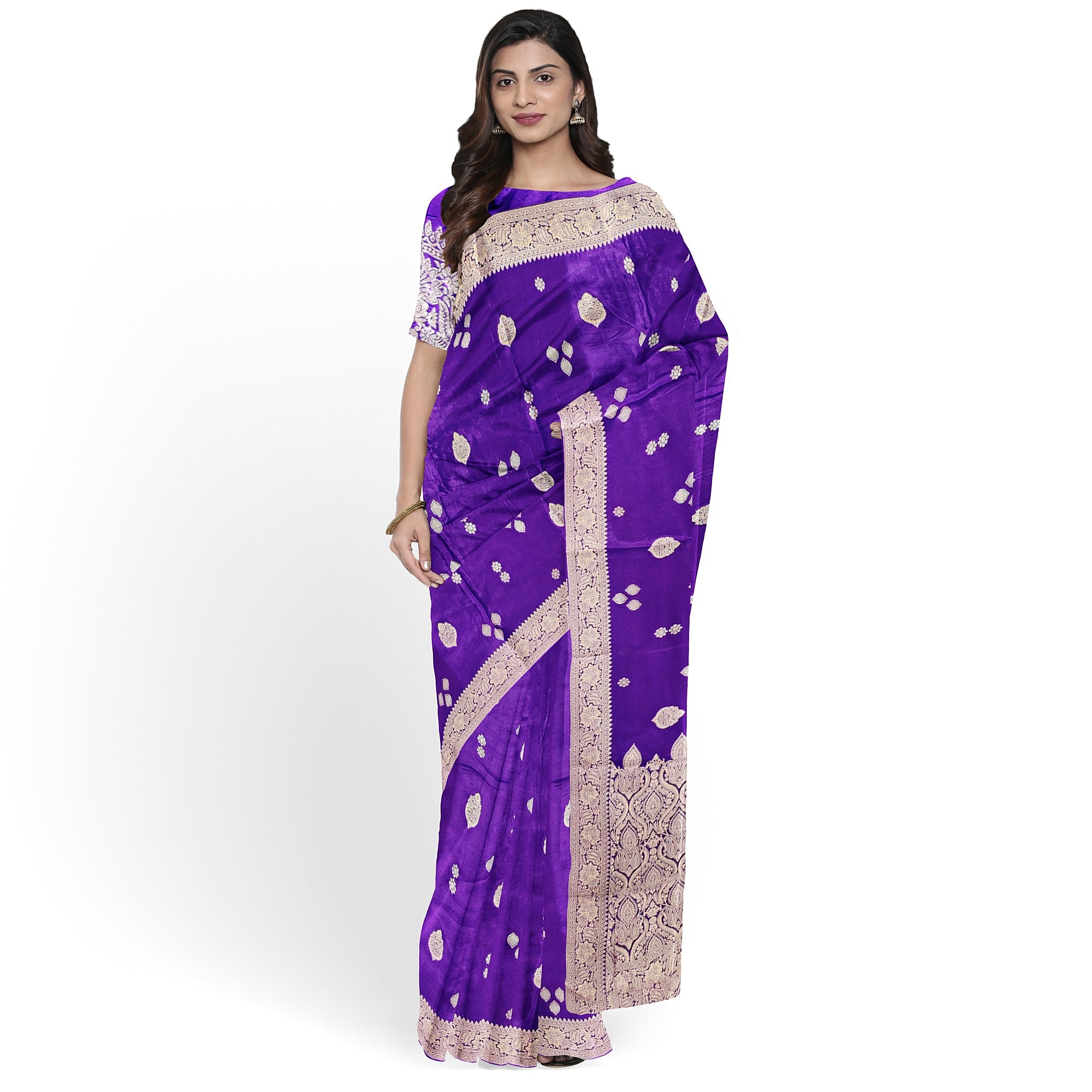 Purple Raw Silk Saree – Luxurious Traditional Saree for Weddings and Festivities