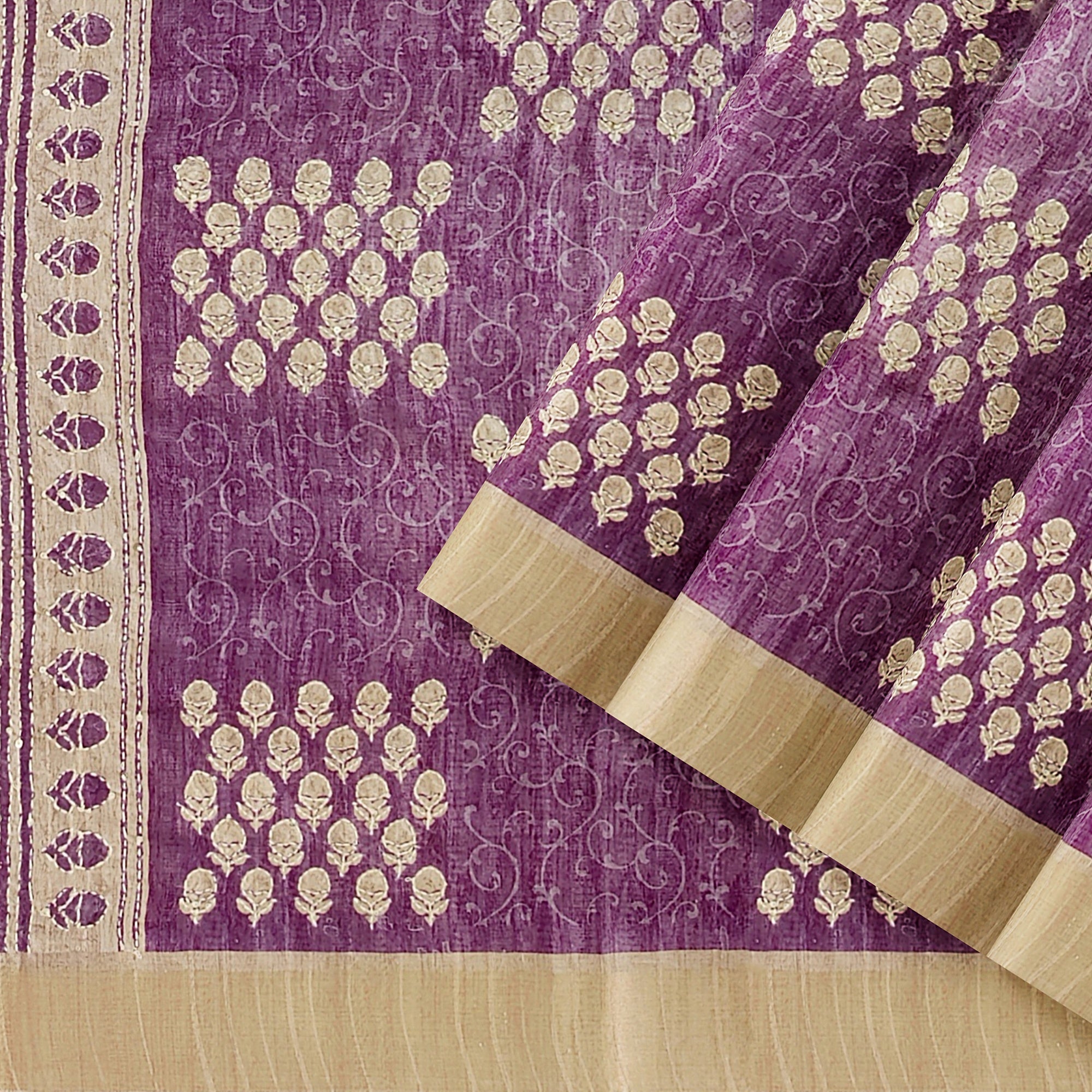 Light Purple Raw Silk Saree – Shop Online