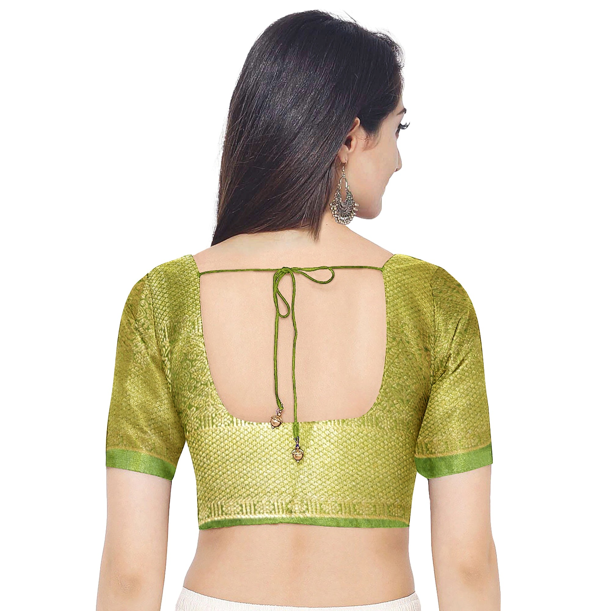 Purple Checks Saree with Green Border – New Arrival - New Sudarshan Silks`