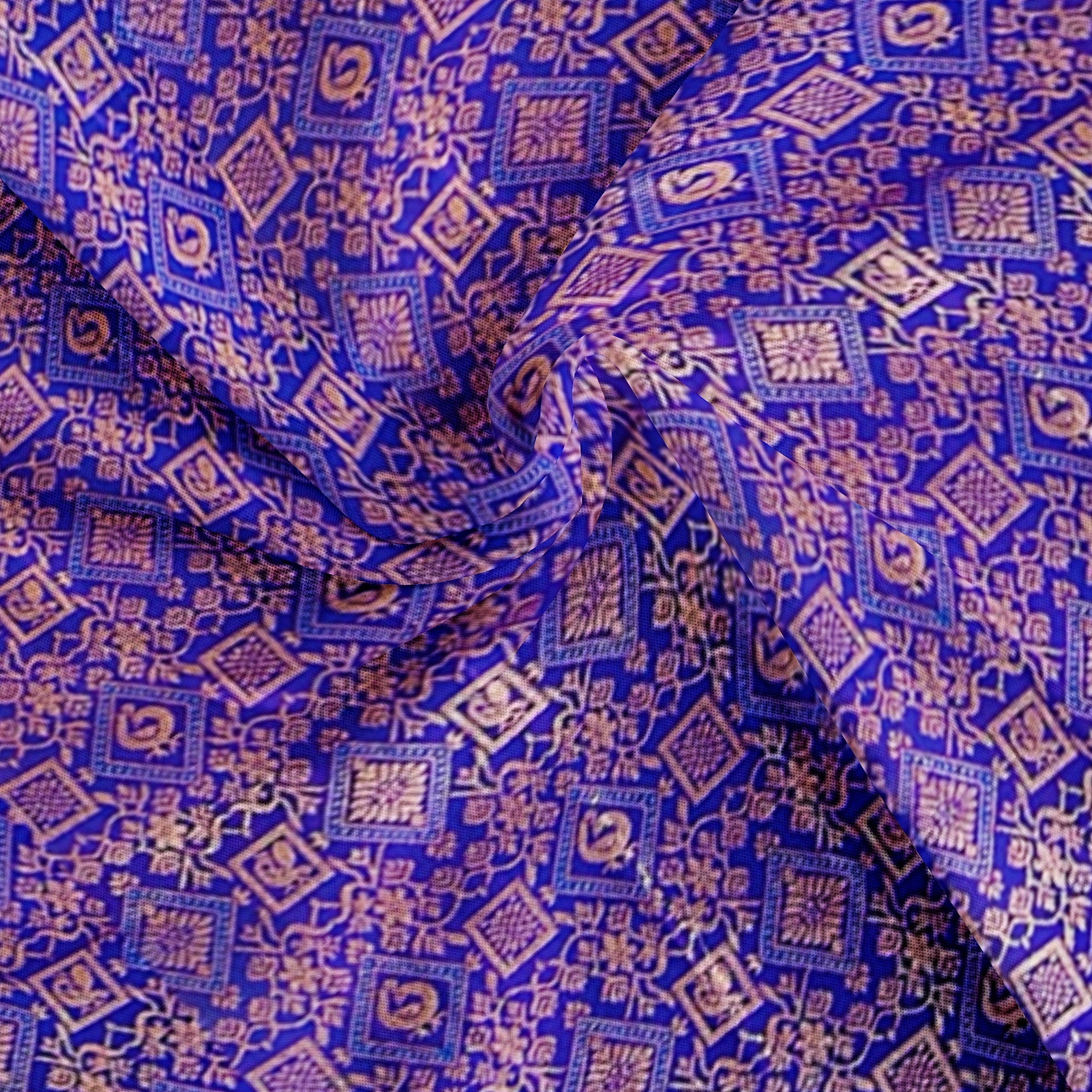 Violet Brocade Saree with Green Border – New Arrival - New Sudarshan Silks`