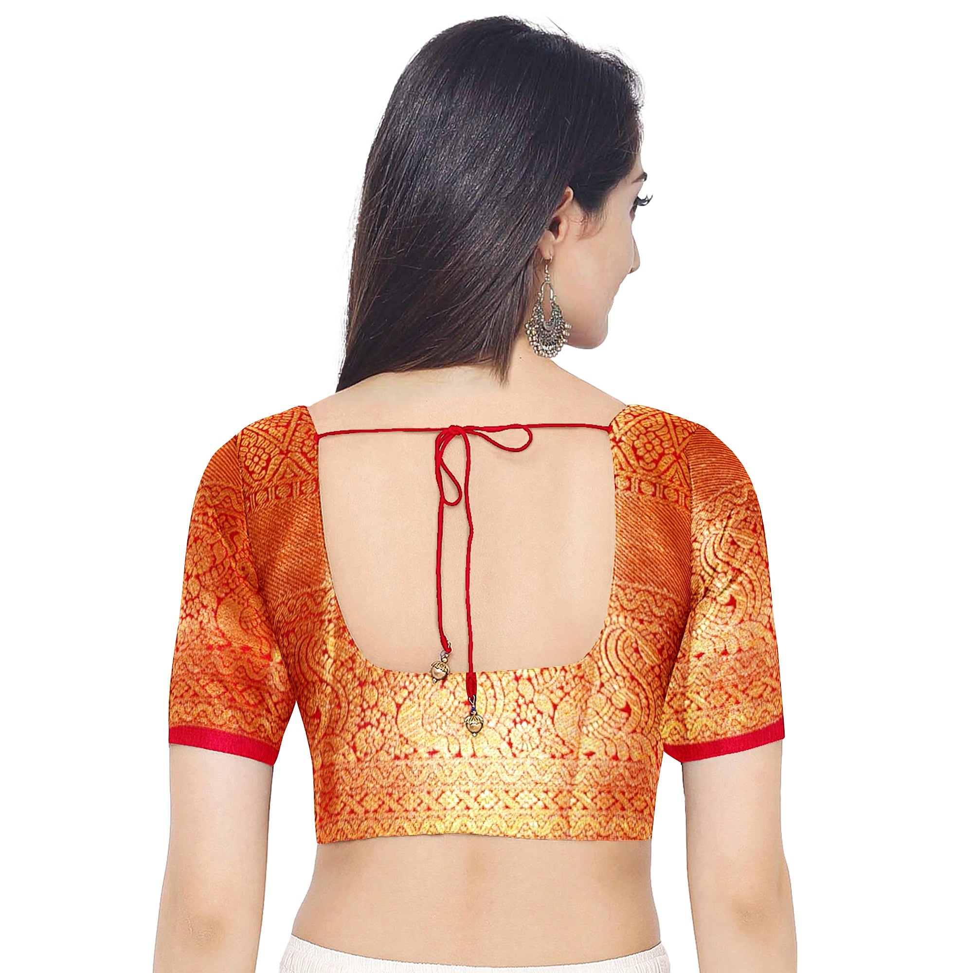 Navy Blue Checks Design Saree with Red Border – A Perfect Blend of Tradition and Style - New Sudarshan Silks`