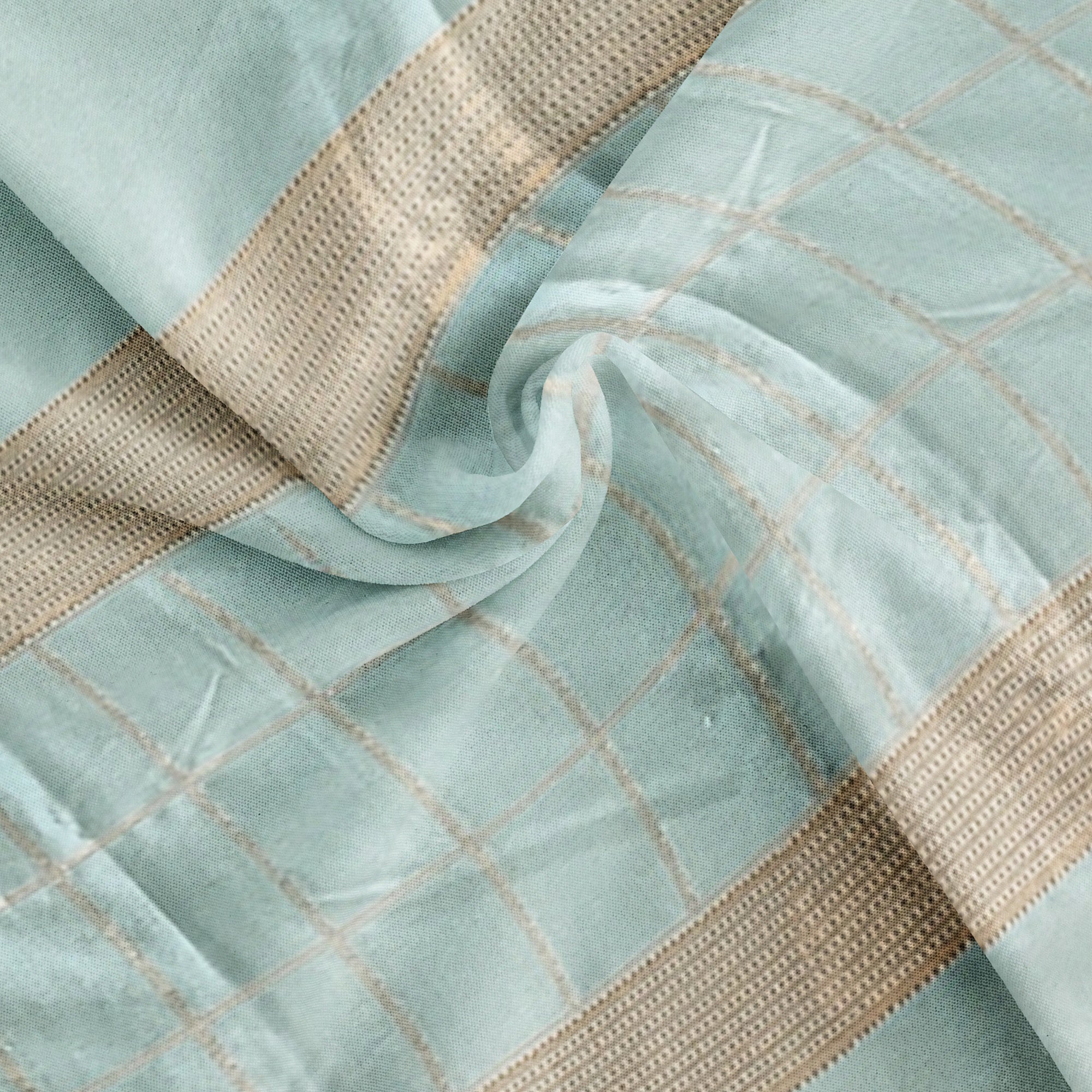 Bluish Designer Crepe Saree – Purple Pallu – Shop Online
